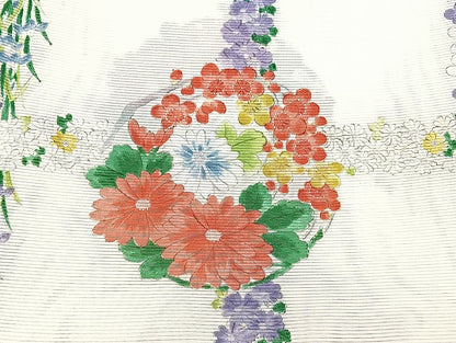 平和屋着物■夏物 小紋 絽 紗 まとめて20点 花柄 手描き 銀彩 着用可能多数 全て正絹 mmm1030