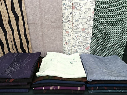平和屋着物■夏物 小紋 絽 紗 まとめて20点 花柄 立波 縦絽 型染め 着用可能多数 全て正絹 mmm1031