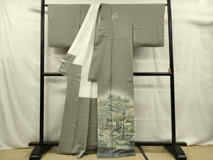 平和屋着物■訪問着 友禅 作家物 風景文 暈し染め 正絹 逸品 DABF0729ya