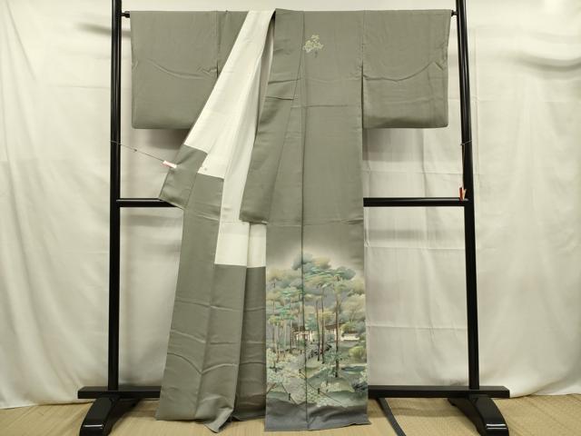 平和屋着物■訪問着 友禅 作家物 風景文 暈し染め 正絹 逸品 DABF0729ya