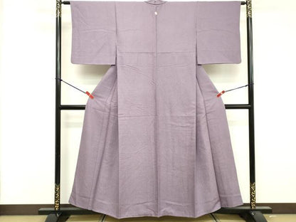 平和屋着物■上質な色無地 鳩羽色 正絹 逸品 DABF4276cd