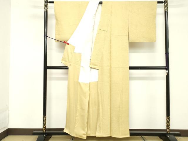 平和屋着物■上質な色無地 風景地紋 蒸栗色 さが美扱い 正絹 逸品 DABF4275cd