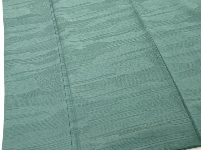 平和屋着物■上質な色無地 霞地紋 錆浅葱色 正絹 逸品 DABF4281cd