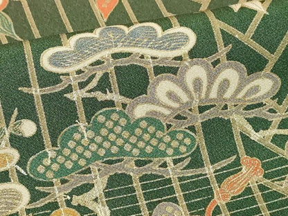 平和屋着物■訪問着草花文　暈し染め　金彩　正絹　逸品　DABF4266cd