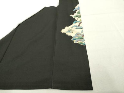 平和屋着物■豪華黒留袖 飛鶴文 金彩 正絹 逸品 DABF4249cd