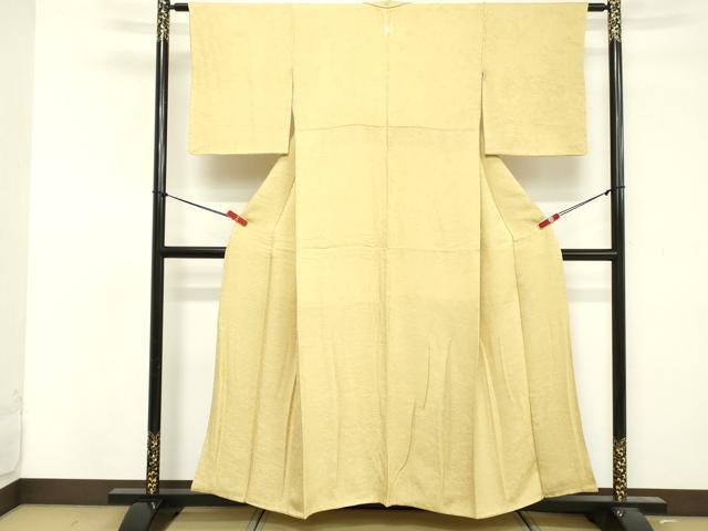平和屋着物■上質な色無地 風景地紋 蒸栗色 さが美扱い 正絹 逸品 DABF4275cd