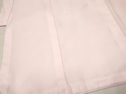 平和屋着物[]女の子　子供　長襦袢　袷　縞地紋　薄桜色　半衿刺繍　DABE7193ma
