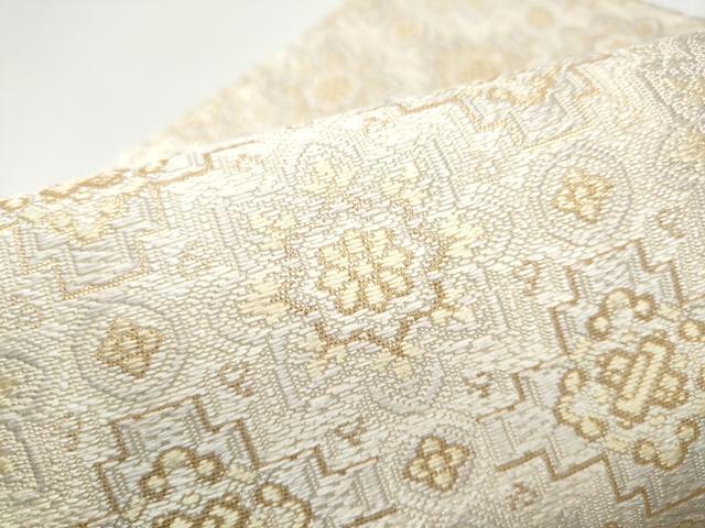 平和屋着物●西陣　河合美術織物謹製　つけ帯　唐織　吉祥花文　金糸　正絹　逸品　CABG6140hy