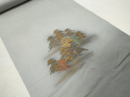 平和屋着物▼付下げ 解き反物 着尺 風景樹林文 暈し染め 金彩 逸品 未使用 DABE3442we
