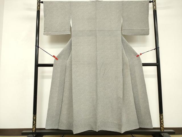 平和屋着物■上質な小紋　鹿の子文　鬼しぼ縮緬　正絹　逸品　DABF4325cd