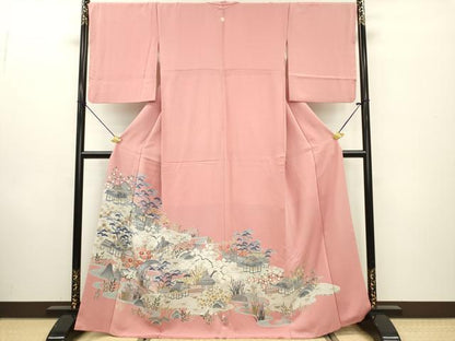 平和屋着物■豪華色留袖 友禅 風景文 正絹 逸品 DABE6965zy