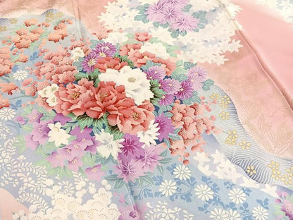 平和屋着物■豪華振袖　道長花文　暈し染め　金彩　正絹　逸品　BAAX2352hv