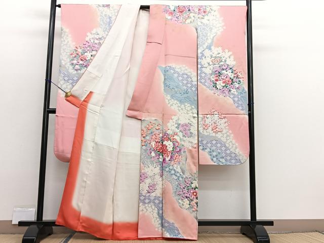 平和屋着物■豪華振袖　道長花文　暈し染め　金彩　正絹　逸品　BAAX2352hv