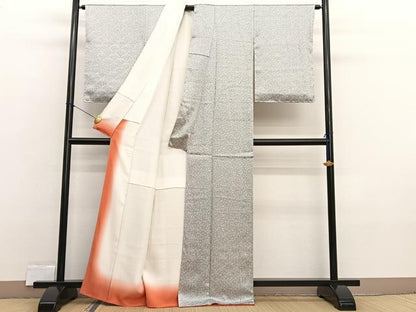 平和屋着物■上質な小紋 雪芝花文 正絹 逸品 BAAX2337hv