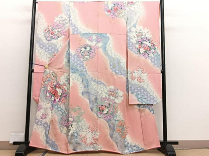 平和屋着物■豪華振袖　道長花文　暈し染め　金彩　正絹　逸品　BAAX2352hv