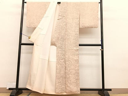 平和屋着物■上質な小紋　手描き　松竹梅花文　正絹　逸品　BAAX2377hv