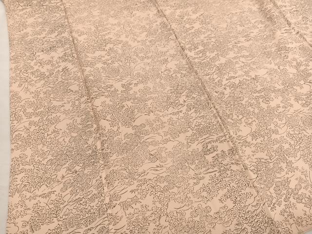 平和屋着物■上質な小紋　手描き　松竹梅花文　正絹　逸品　BAAX2377hv
