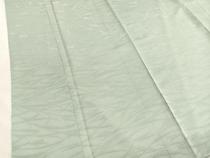 平和屋着物■上質な色無地　草葉地紋　青磁鼠色　正絹　逸品　BAAX2393hv