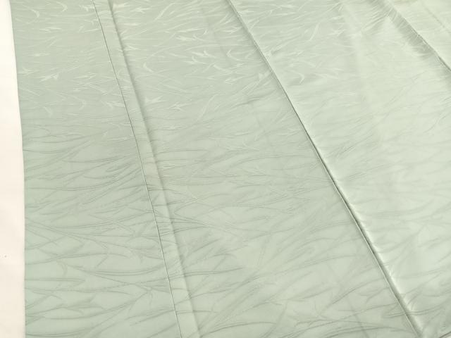 平和屋着物■上質な色無地　草葉地紋　青磁鼠色　正絹　逸品　BAAX2393hv