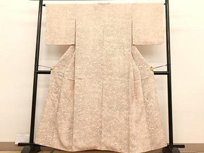 平和屋着物■上質な小紋　手描き　松竹梅花文　正絹　逸品　BAAX2377hv