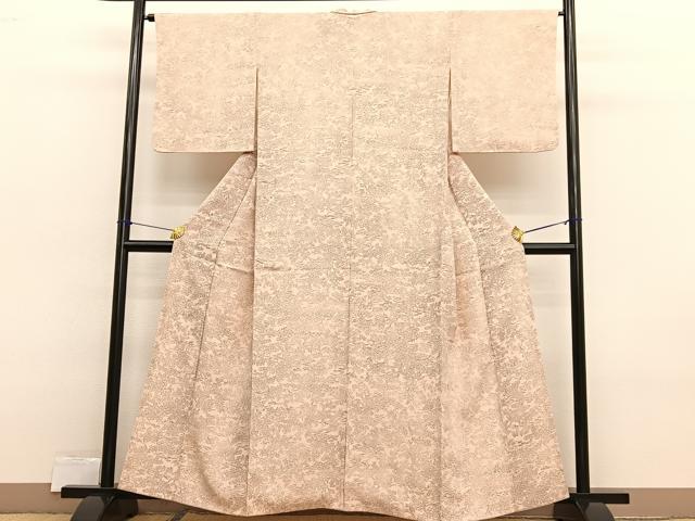平和屋着物■上質な小紋　手描き　松竹梅花文　正絹　逸品　BAAX2377hv