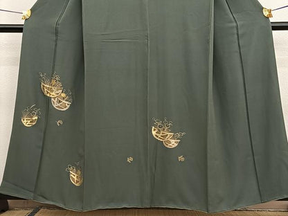 平和屋着物■訪問着　花籠文　竹屋町刺繍　金彩　正絹　逸品　BAAX2397hv