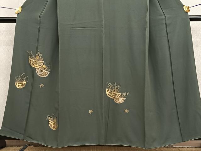 平和屋着物■訪問着　花籠文　竹屋町刺繍　金彩　正絹　逸品　BAAX2397hv