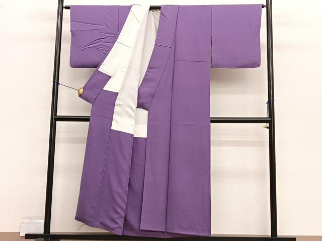 平和屋着物■上質な色無地 江戸紫色 正絹 逸品 BAAX2437hv