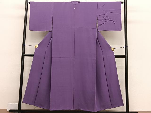 平和屋着物■上質な色無地 江戸紫色 正絹 逸品 BAAX2437hv