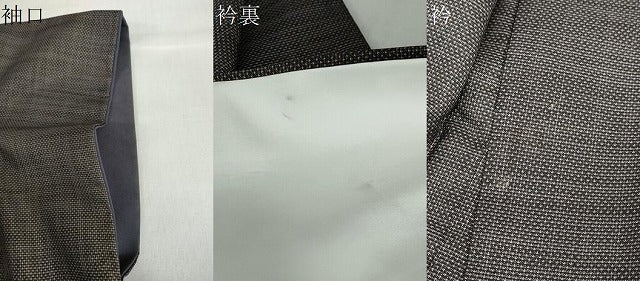 平和屋着物●本場大島紬　訪問着　9マルキ　風景樹林文　正絹　逸品　DABF1195ud