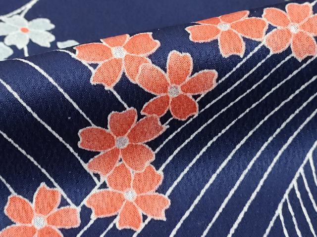 平和屋着物■上質な小紋　舞花文　正絹　逸品　未使用　DABF4367cd