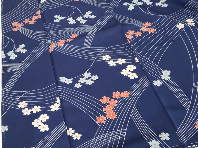 平和屋着物■上質な小紋　舞花文　正絹　逸品　未使用　DABF4367cd