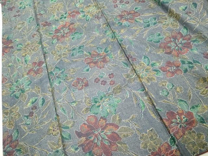 平和屋着物■本場染大島紬 枝花文 正絹 逸品 DABF4380cd