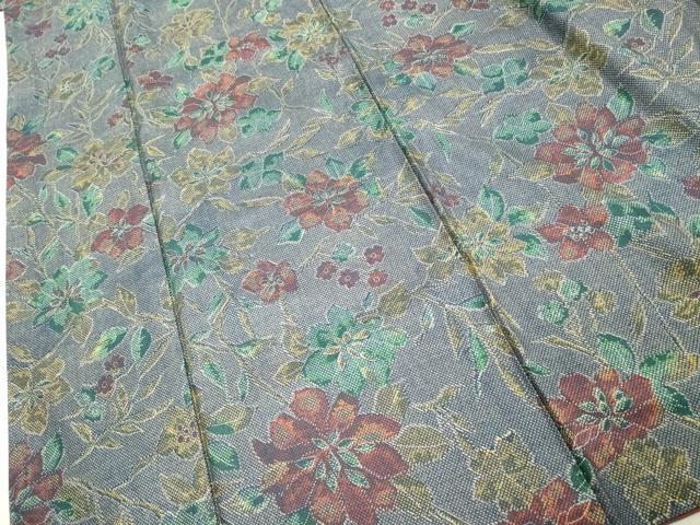 平和屋着物■本場染大島紬 枝花文 正絹 逸品 DABF4380cd