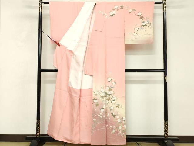 平和屋着物■訪問着　枝花文　暈し染め　金彩　正絹　逸品　DABF4360cd