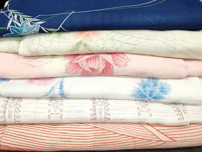 平和屋本店■夏物 小紋 絽 紗 洗える着物 まとめて20点 馬 人物 花柄 竜田川文様 着用可能多数 se4071