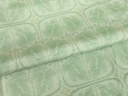 平和屋着物▽本場大島紬　7マルキ　単衣　舞葉文　正絹　逸品　DABE4693az