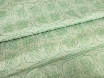 平和屋着物▽本場大島紬　7マルキ　単衣　舞葉文　正絹　逸品　DABE4693az