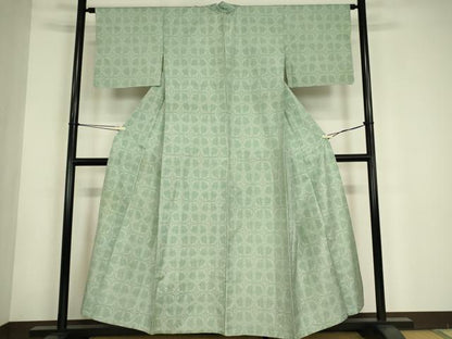 平和屋着物▽本場大島紬　7マルキ　単衣　舞葉文　正絹　逸品　DABE4693az
