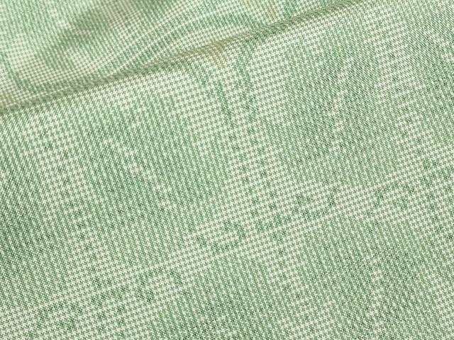 平和屋着物▽本場大島紬　7マルキ　単衣　舞葉文　正絹　逸品　DABE4693az
