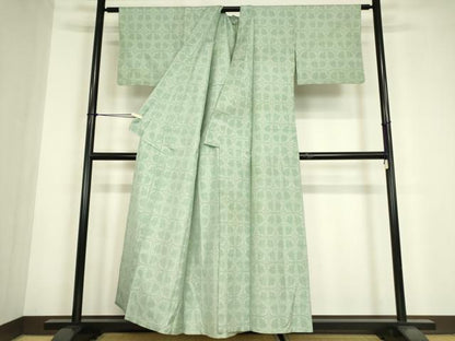 平和屋着物▽本場大島紬　7マルキ　単衣　舞葉文　正絹　逸品　DABE4693az