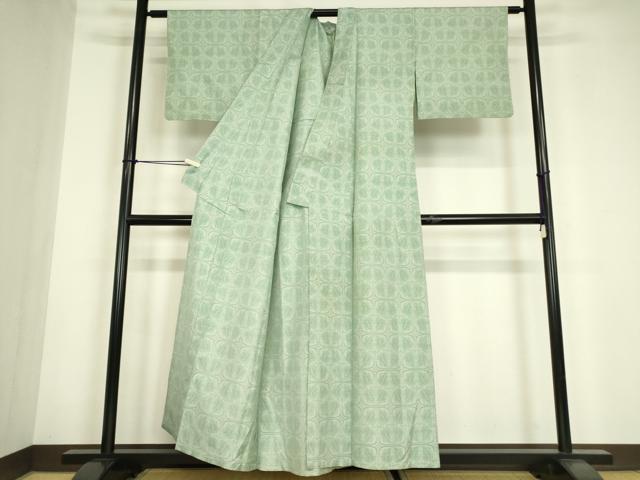 平和屋着物▽本場大島紬　7マルキ　単衣　舞葉文　正絹　逸品　DABE4693az