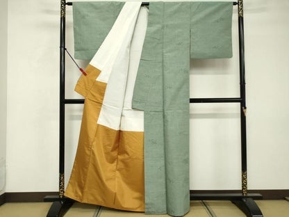 平和屋着物■上質な紬　唐草文　正絹　逸品　DABF4397cd