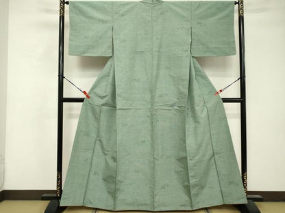 平和屋着物■上質な紬　唐草文　正絹　逸品　DABF4397cd