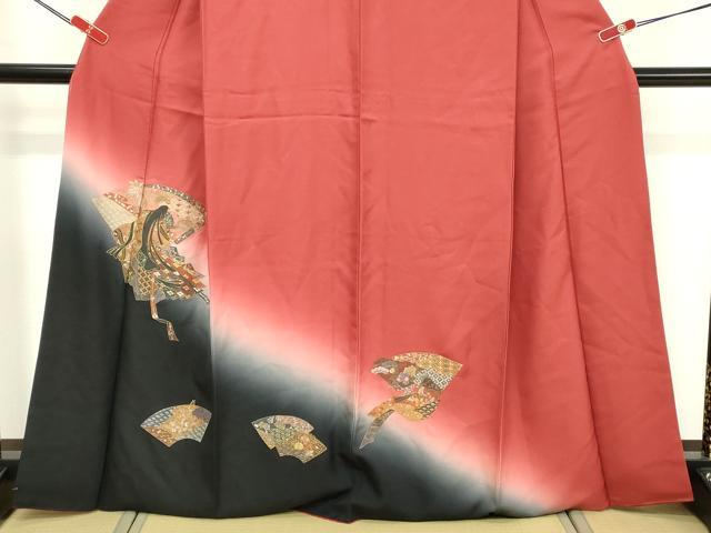 平和屋着物■中国三大刺繍　スワトウ刺繍　汕頭刺繍　相良刺繍　訪問着　女人文　暈し染め　金彩　正絹　逸品　DABF4409cd
