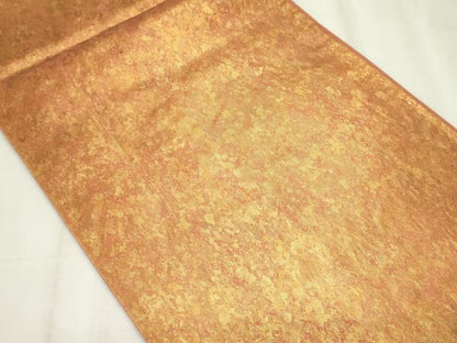 平和屋着物◎六通柄袋帯　霞文　金糸　引箔　正絹　逸品　CABF6701ou