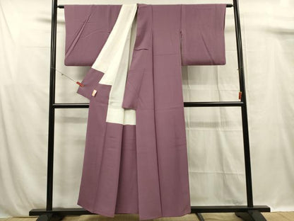 平和屋着物■本草木染作家　瑞寶　色無地　京紫色　正絹　逸品　DABF0898ya
