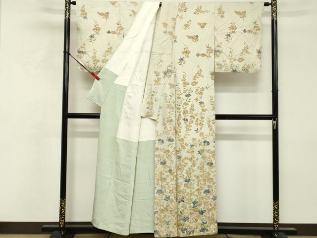 平和屋着物■訪問着 駒刺繍 草花文 金彩 正絹 逸品 DABF4455cd