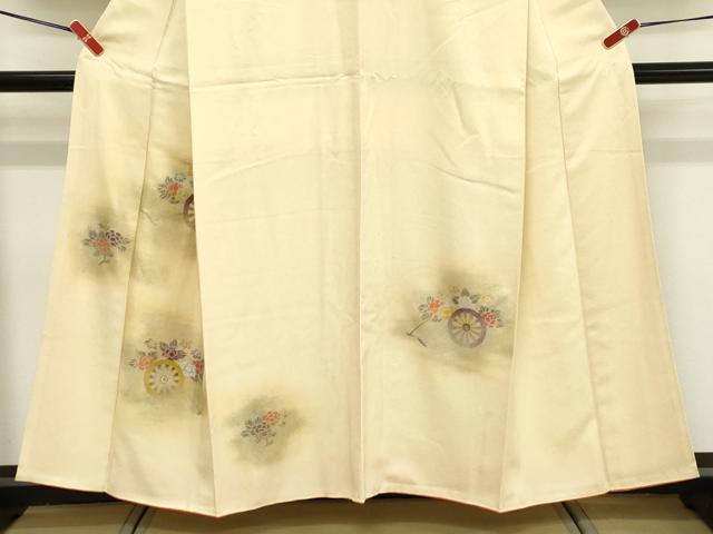 平和屋着物■訪問着　刺繍　花車文　暈し染め　金彩　正絹　逸品　DABF4457cd