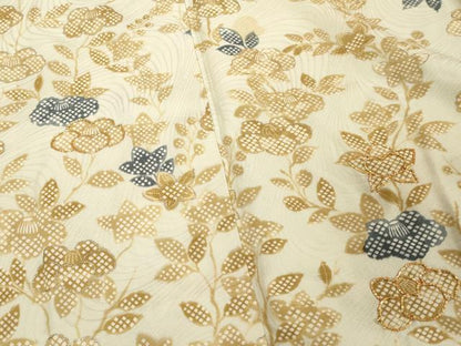 平和屋着物■訪問着 駒刺繍 草花文 金彩 正絹 逸品 DABF4455cd